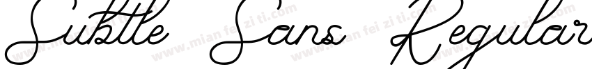 Subtle Sans Regular字体转换